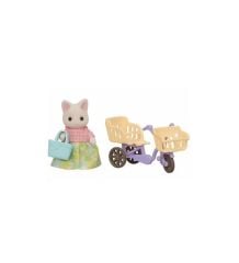 Sylvanian Families Çiçekli Kedi Anne ve Bisikleti 5680