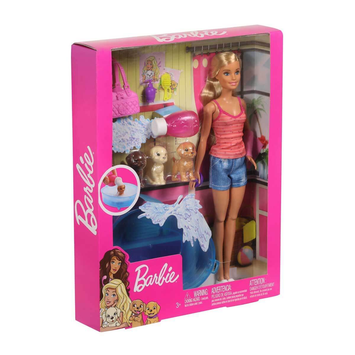 Barbie Bebek ve Aksesuarları 3 Yavru Köpekli Oyun Seti GDJ37