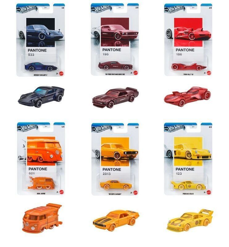 Hot Wheels Pantone Arabalar 6'lı Set JKY47