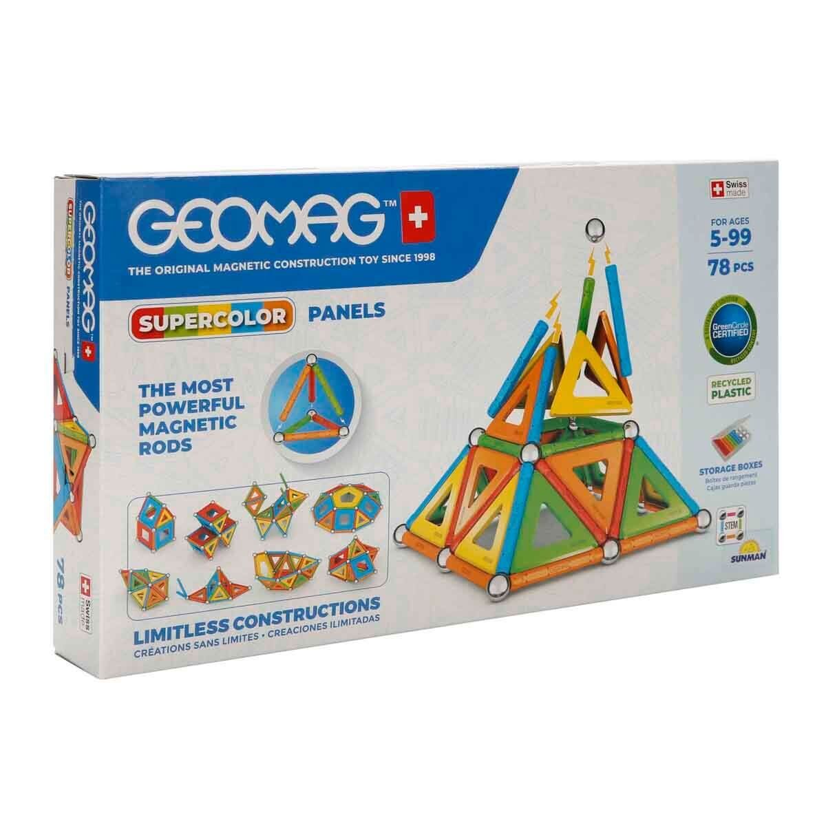 Sunman Oyuncak Geomag Supercolor Panels Manyetik Zeka Oyunu 78 Parça