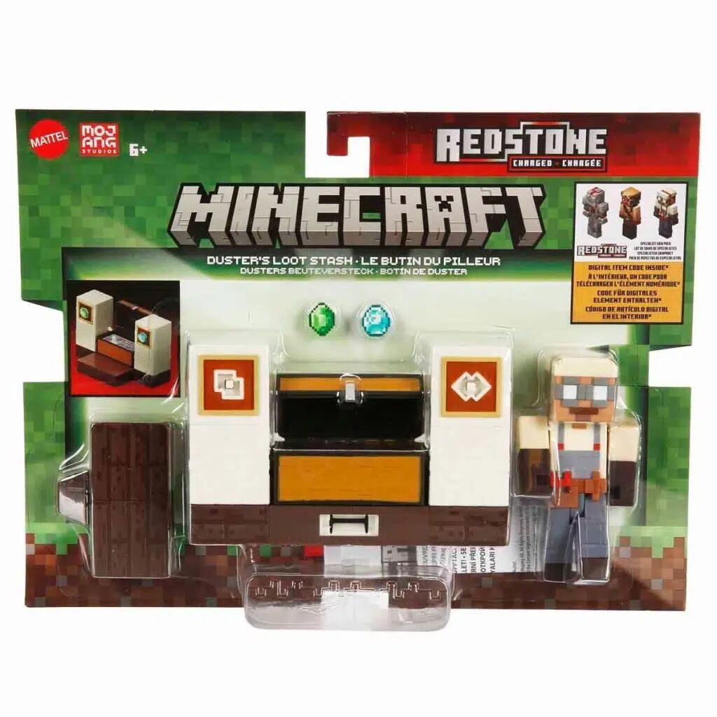 Minecraft Redstone Duster’s Loot Stash Oyun Seti Figür ve Sandık JKK-JL10