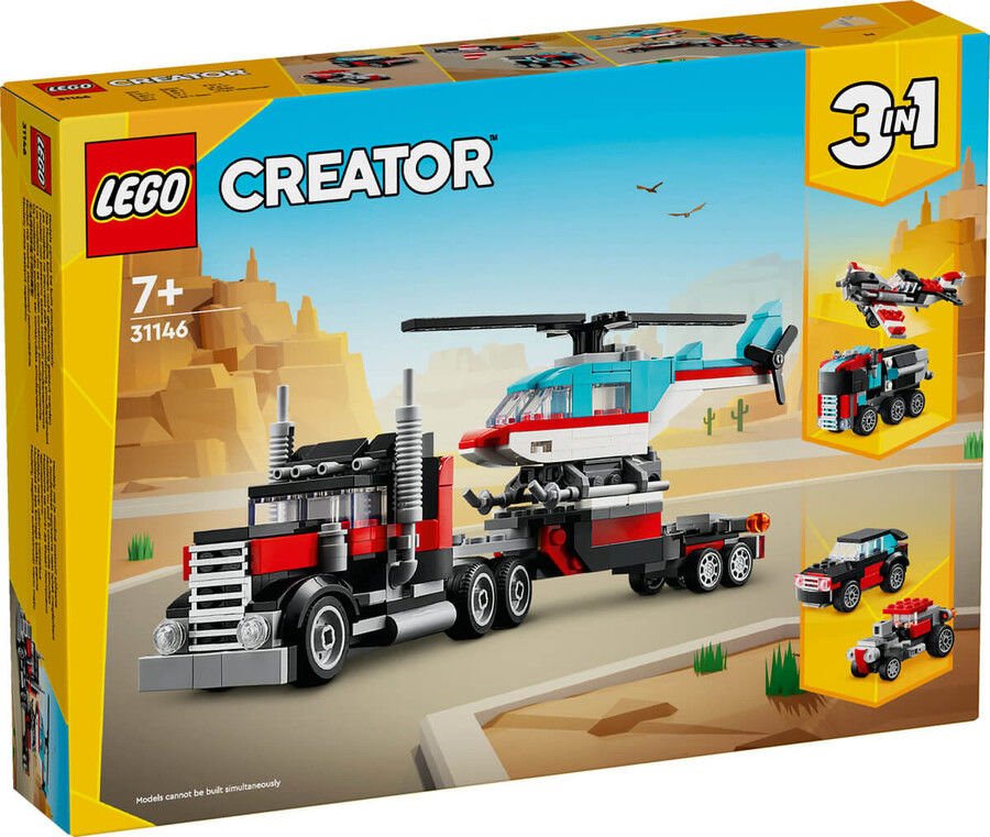 LEGO Creator Helikopterli Açık Kasa Kamyon 31146