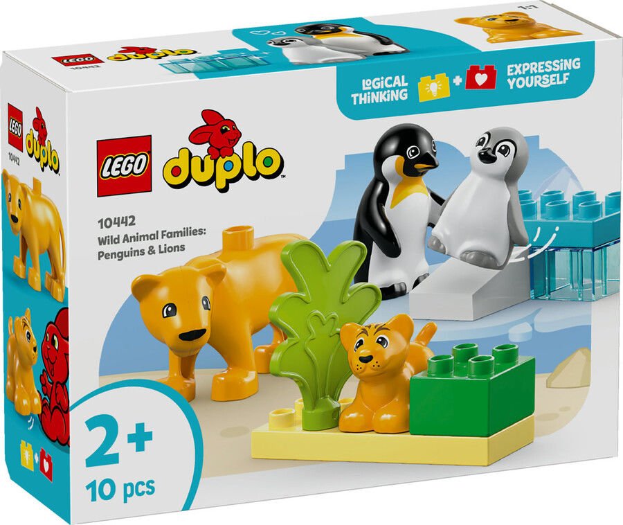 LEGO DUPLO Kasabası Vahşi Hayvan Aileleri Penguenler ve Aslanlar10442