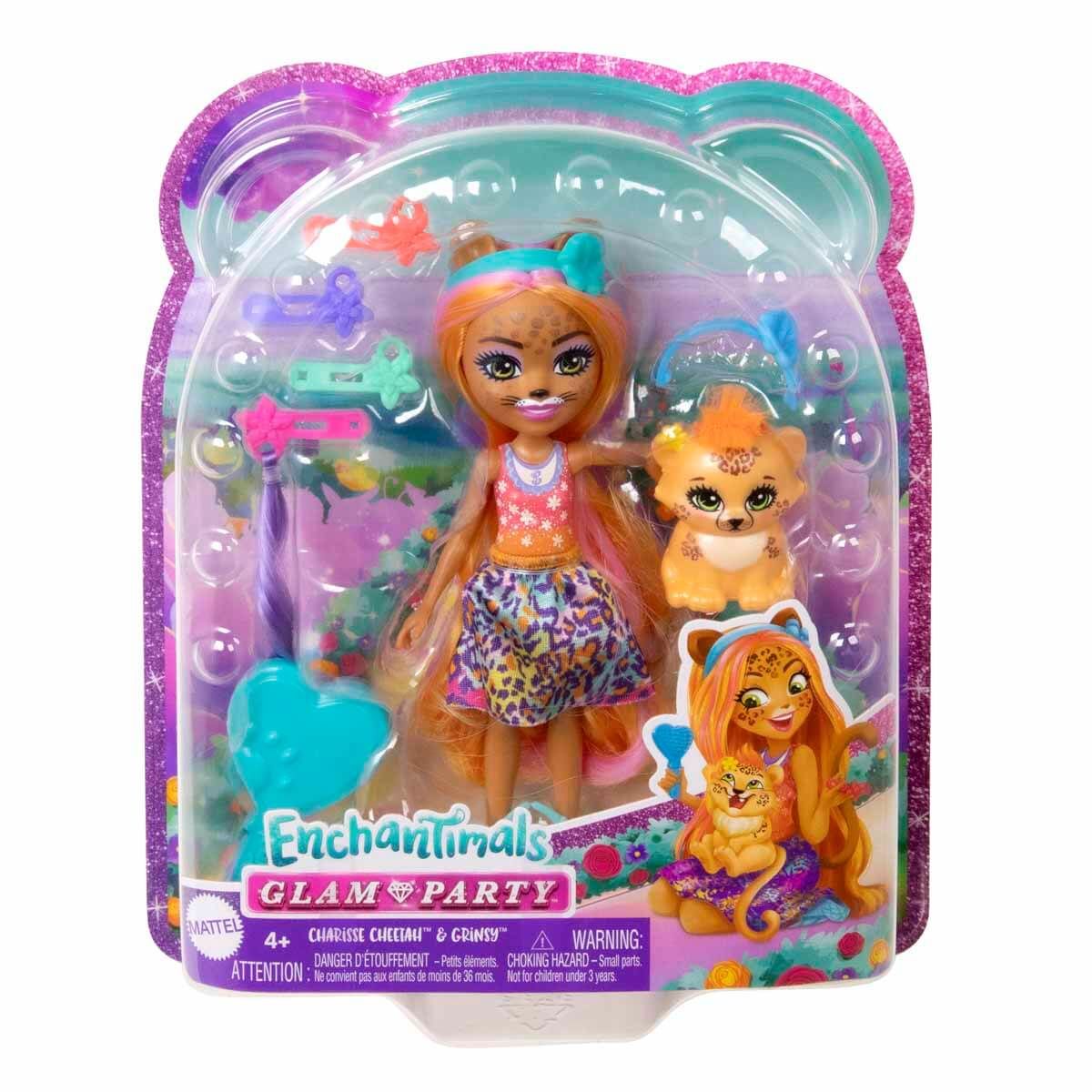 ENCHANTIMALS GLAM PARTY CHARISSE CHEETAH ve GRINSY HNV30