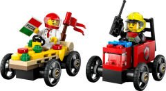 LEGO City Pizza Arabası İtfaiye Kamyonuna Karşı Yarış Arabası Paketi Yarış Seti 60458