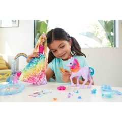 BARBİE DREAMTOPİA BEBEK ve TEK BOYNUZLU AT GTG01