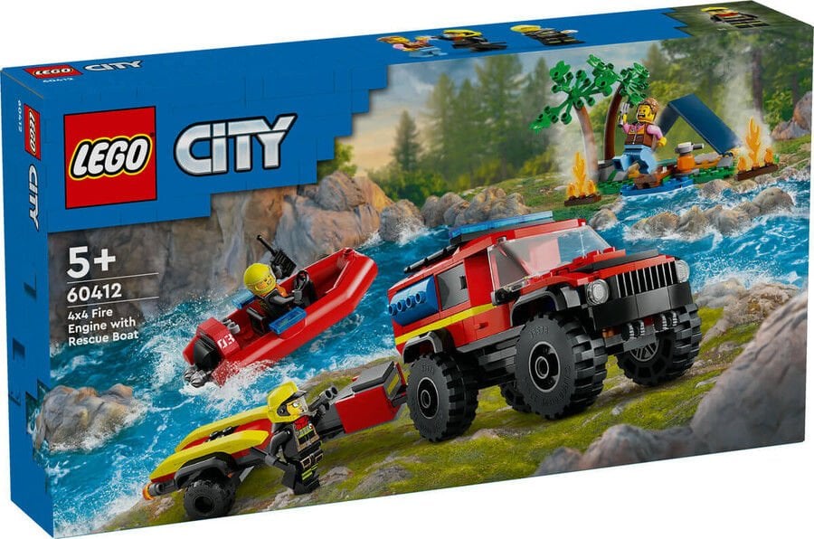 LEGO City 4x4 Kurtarma Botlu İtfaiye Kamyonu 60412