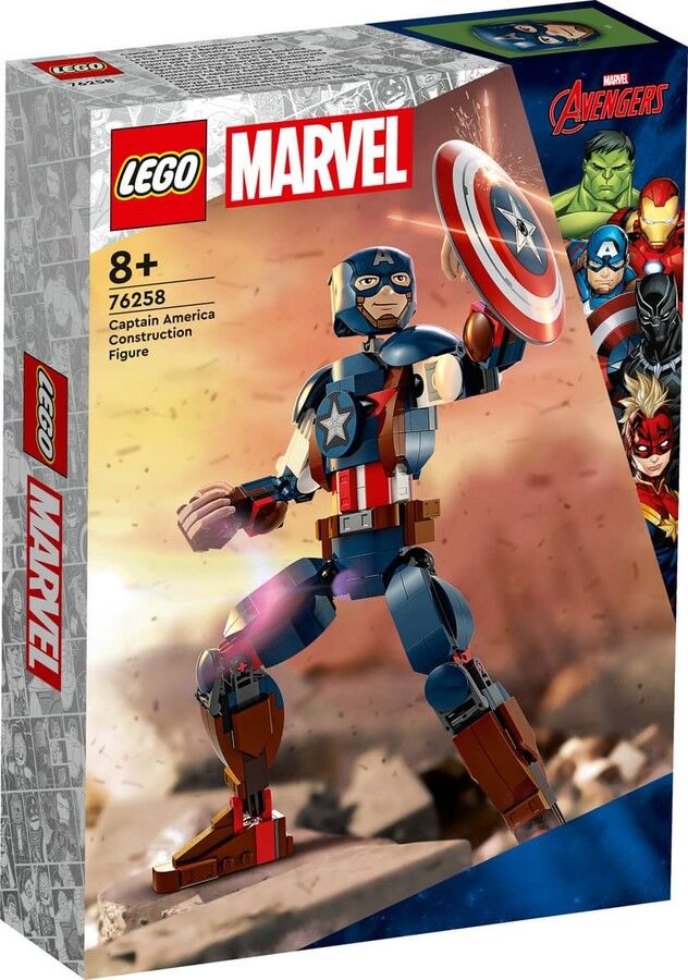 LEGO  Marvel Kaptan Amerika Yapım Figürü 76258