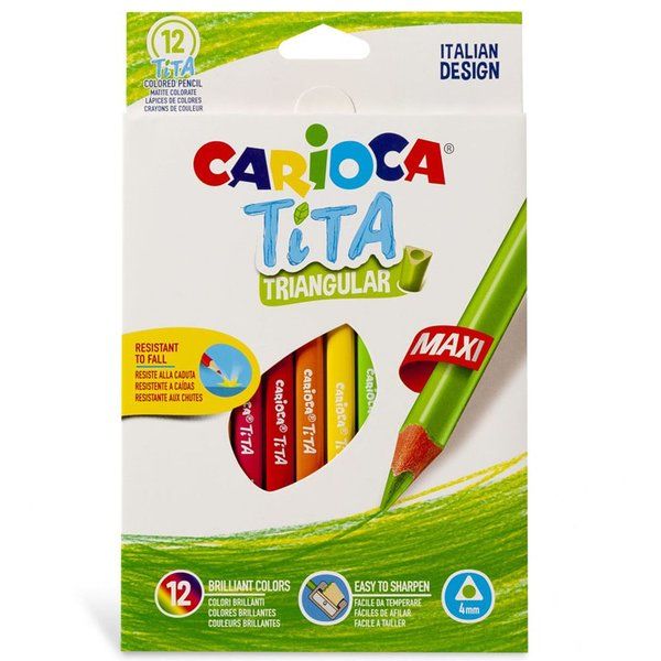 CARİOCA TITA JUMBO ÜÇGEN KURU BOYA KALEMİ 12'Lİ