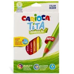 CARİOCA TITA JUMBO ÜÇGEN KURU BOYA KALEMİ 12'Lİ
