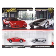 Hot Wheels Premium Car Culture 2'li Lamborghını Countach LP5000 Qv & Lancıa Stratos Zero HBL96