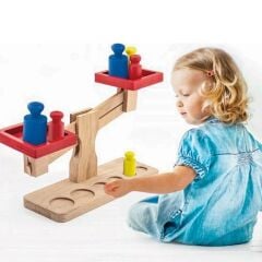 PLAYWOOD AHŞAP TERAZİ OYUNU 7 PARÇA