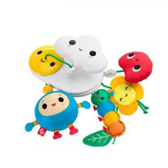 Fisher Price Mutlu Dünya Eğlenceli Bebek Arabası Oyuncağı HBW13