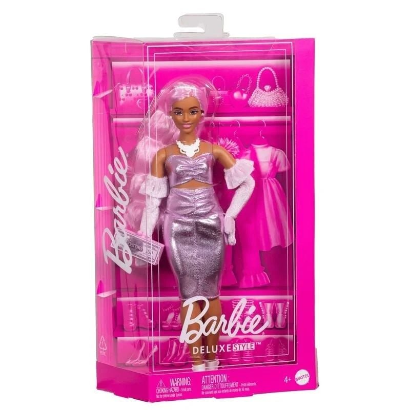 Barbie Deluxe Style Bebekler Pembe Saçlı HYV24