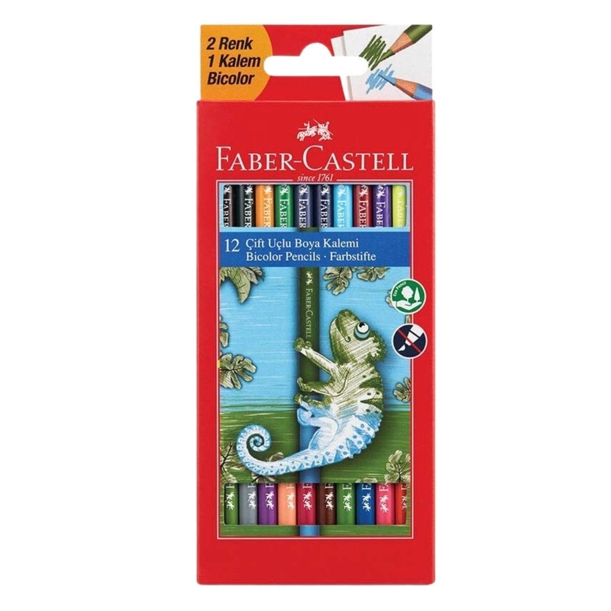 FABER CASTEL ÇİFT UÇKU KURU BOYA 12'Lİ