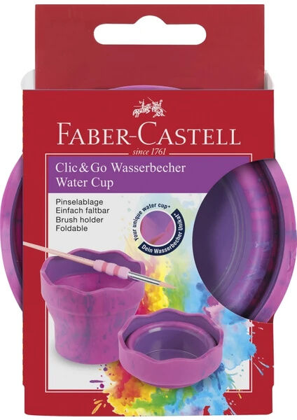 Faber Castell Clic&Go Sulu Boya Su Kabı Pembe Marble 181527