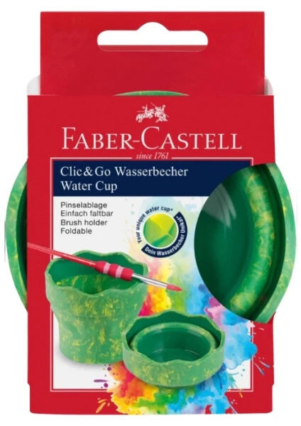Faber Castell Clic&Go Sulu Boya Su Kabı Yeşil  Marble 181528