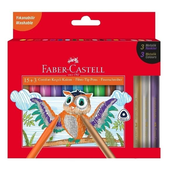 Faber Castell Keçeli Kalem Confort Metalik 15+3 155241