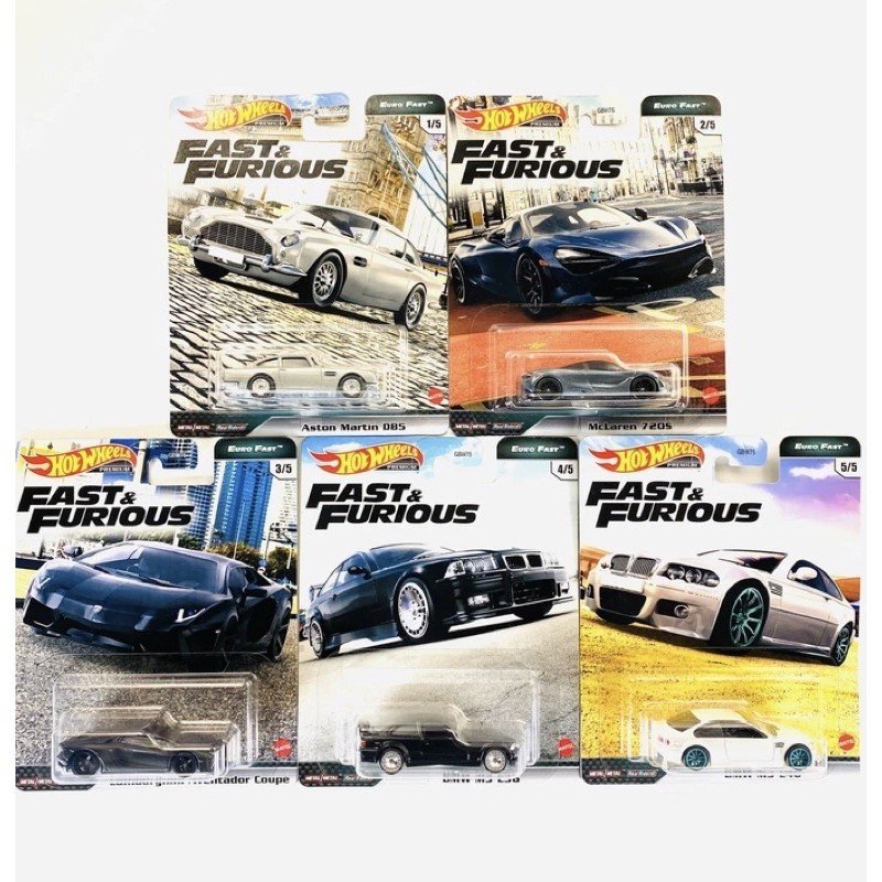 Hot Wheels Fast-Furious Premium Arabalar GBW75 Özel Seri 5'li Paket