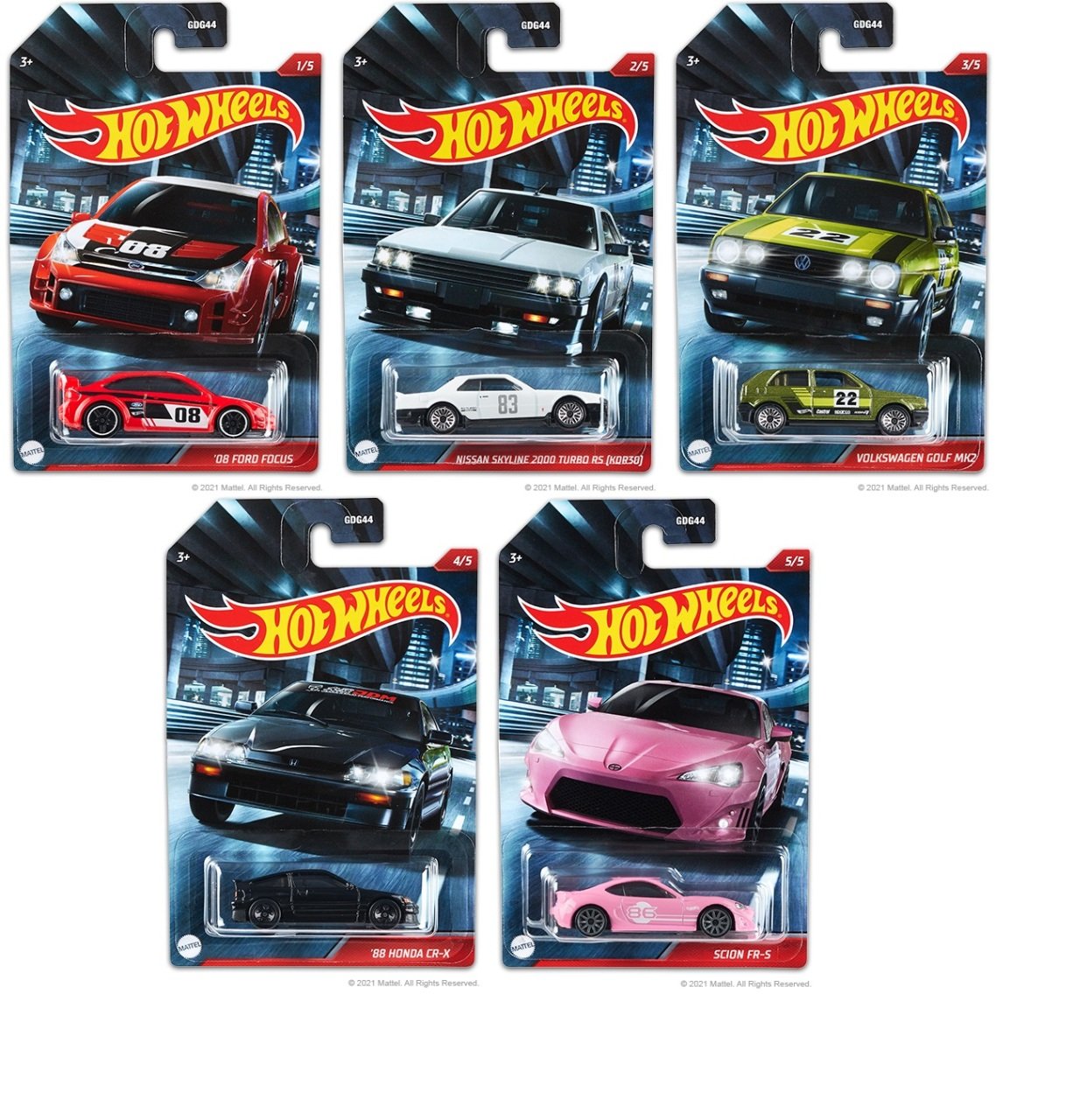 Hot Wheels Cult Racers Serisi GRP22 5'li Paket