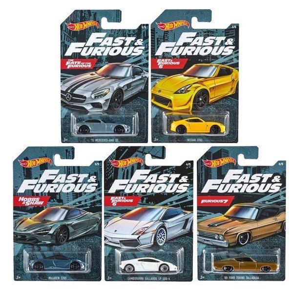Hot Wheels Fast & Furious  GJV59 5'li Set
