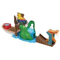 Hot Wheels Monster Trucks Renk Değiştiren Araçlar Timsahtan Kaçış Oyun Seti HGV14