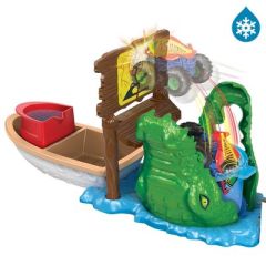 Hot Wheels Monster Trucks Renk Değiştiren Araçlar Timsahtan Kaçış Oyun Seti HGV14