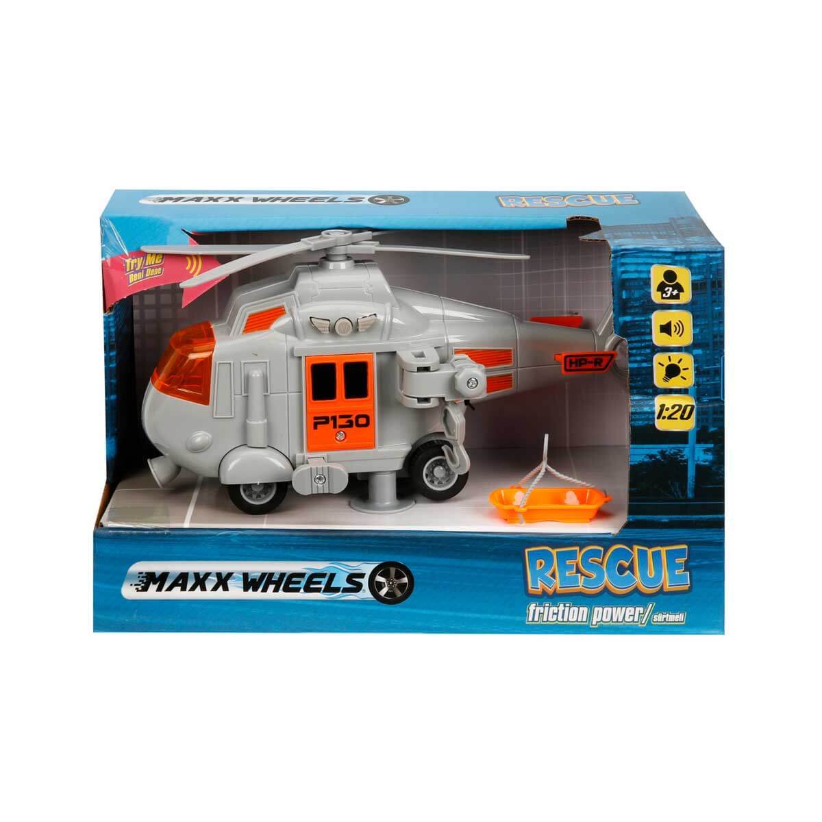 Maxx Wheels Sesli ve Işıklı Kurtarma Helikopteri