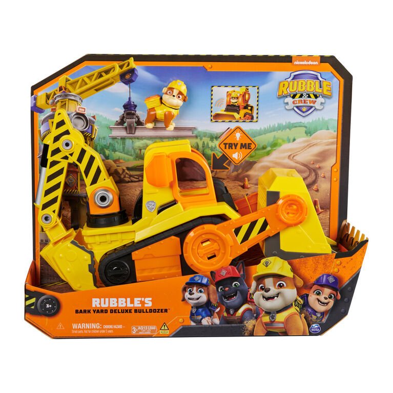 PAW Patrol Sesli ve Işıklı Rubble Crew Deluxe Buldozer 40 cm