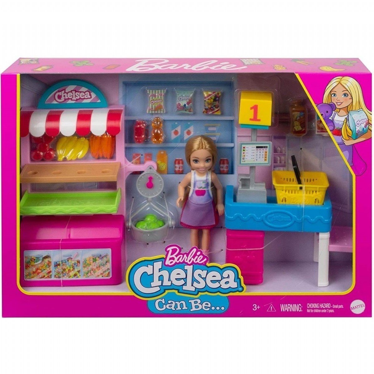 Barbie Chelsea Meslekleri Öğreniyor Market Çalışanı Chelsea ve Oyun Seti GTN67