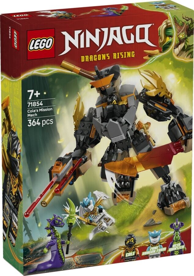 LEGO NINJAGO Cole’un Görev Robotu ve Ejderha Zane 71854
