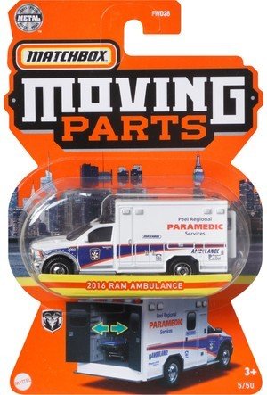 Matchbox 1:64 Arabalar HFM33 2016 Ram Ambulance