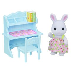 Sylvanian Families Kar Tavşan Kız ve Çalışma Masası 5679