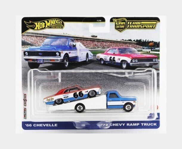 Hot Wheels Premium Team Transport 66 Chevelle with '72 Chevy Ramp Truck