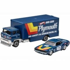 Hot Wheels Premium Team Transport '70 Plymouth AAR Cuda with Sakura Sprinter HRV38