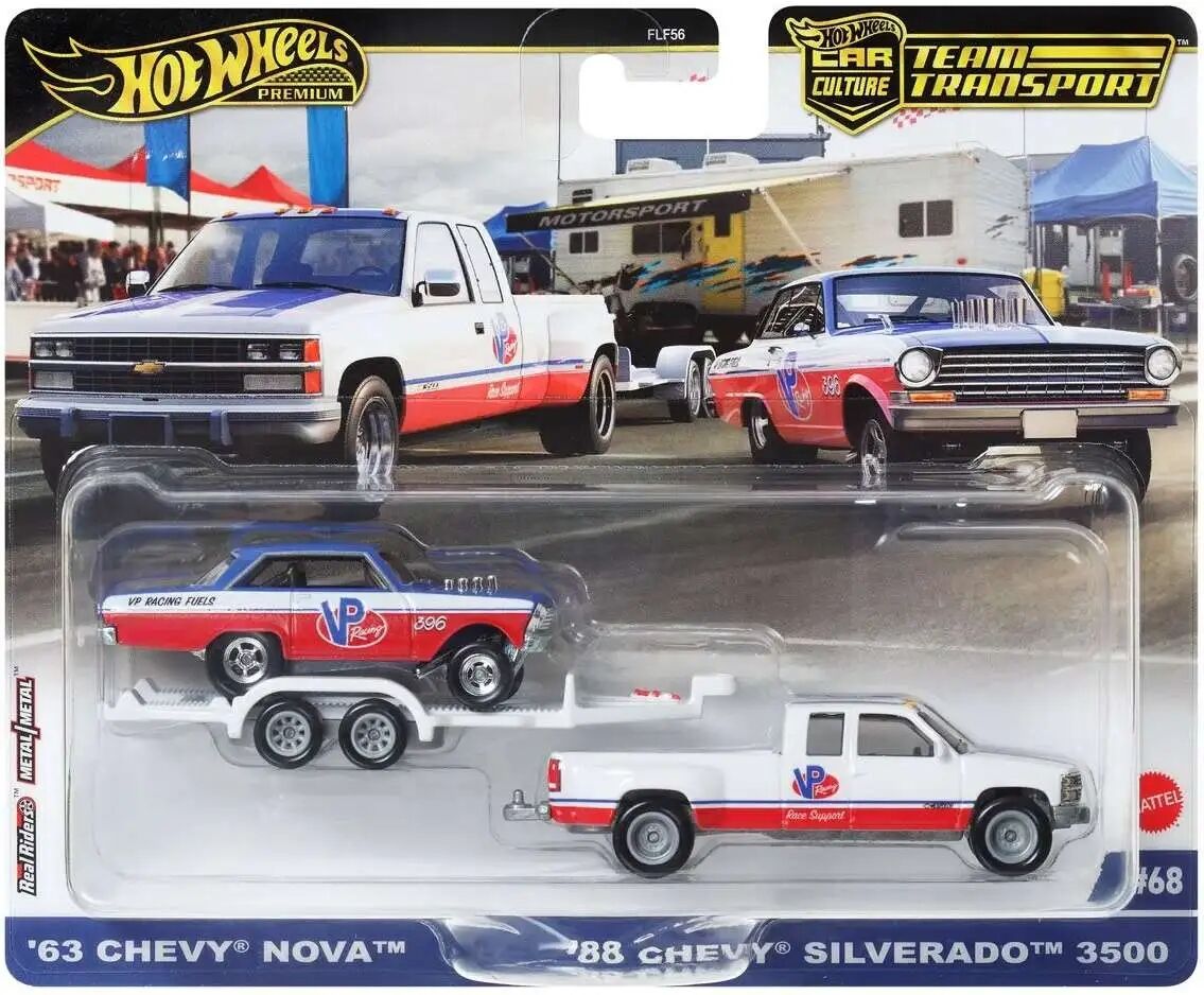 Hot Wheels Premium Car Culture Team Transport' 63 Chevy Nova HRV42