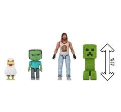 Minecraft Movie Garrett Creeper Zombie & Chicken Exclusive Action Figüre 4-Pack JGG68