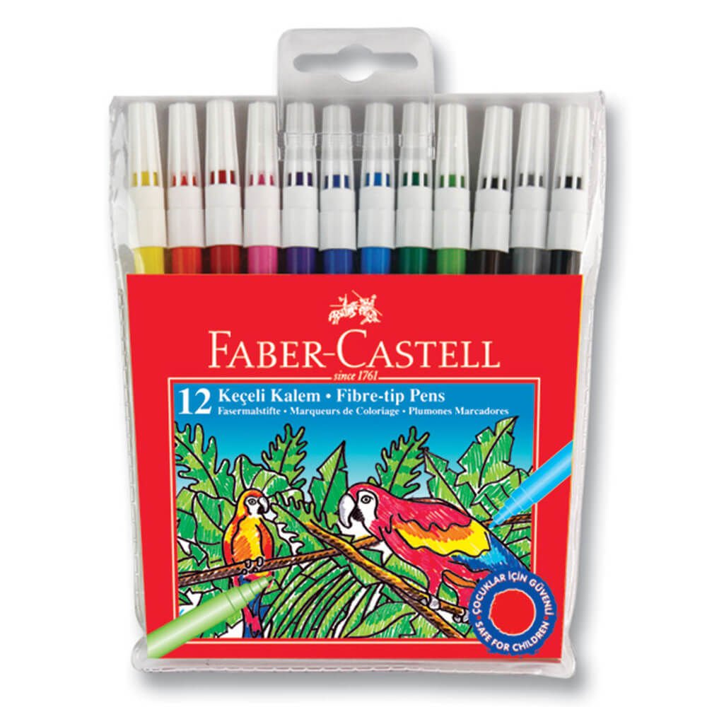 FABER CASTELL KEÇELİ KALEM 12'Lİ