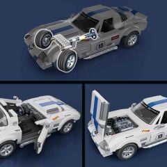 Hot Wheels Elite Serisi Corvette Grand Sport Araba 918 Parça Yapım Seti JGR31