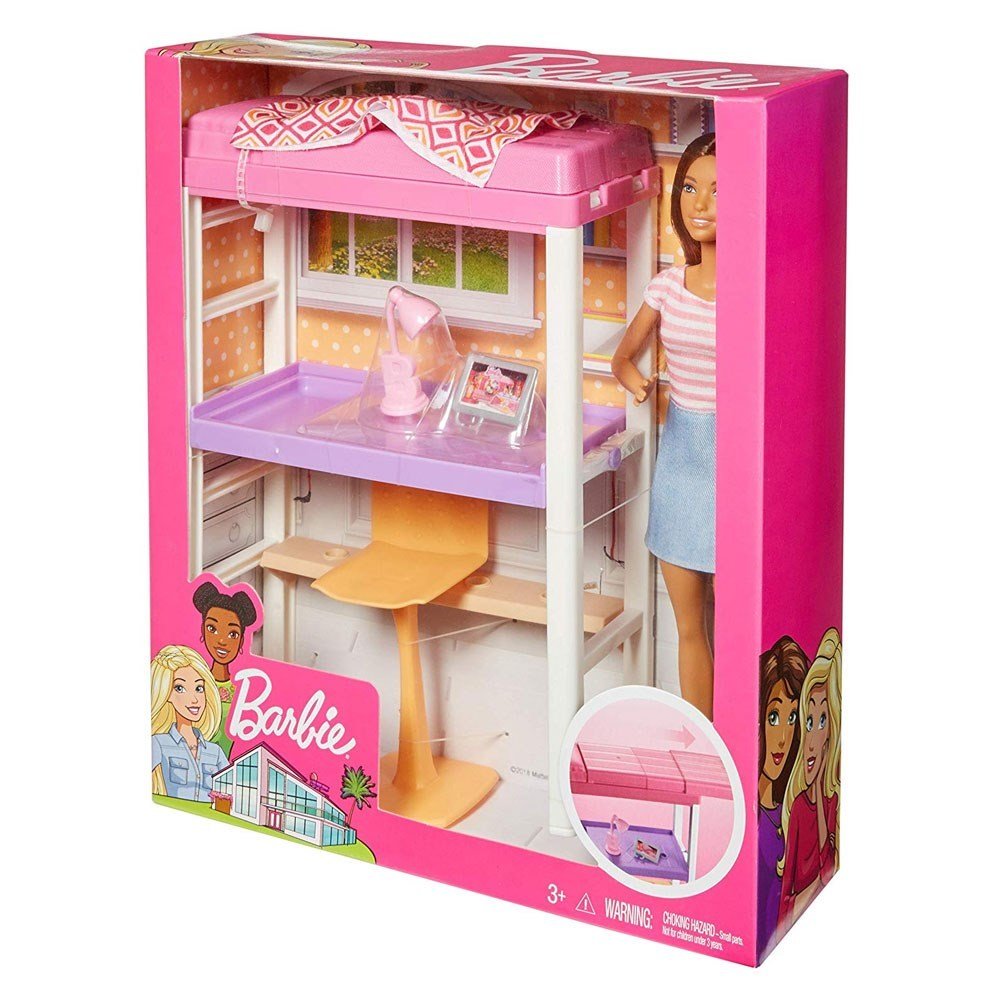 Barbie Oda ve Bebek Seti -  Çalışma Masası Esmer