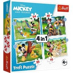 Trefl Puzzle Çocuk 4In1 Disney Mickey Mouse