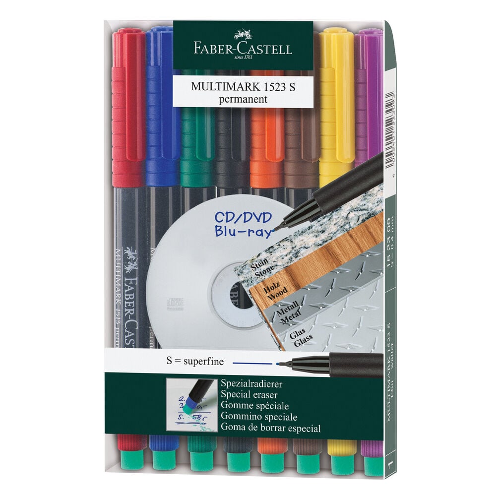 Faber Castell Permanent Asetat Kalemi (S) 8’li Takım 780087