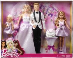 Barbie Düğün Seti Gelin ve Damat Bebekleri, Stacie, Chelsea DRJ88