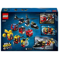 LEGO City Helikopter İtfaiye Kamyonu ve Denizaltı Karışımı Oyuncak Yapım Seti 60462