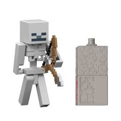Minecraft Oyuncakları, Aksesuarlı ve Kızıltaş Yapı Parçalı İskelet Aksiyon Figürü JJR93