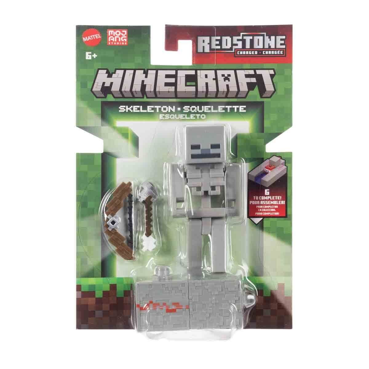 Minecraft Oyuncakları, Aksesuarlı ve Kızıltaş Yapı Parçalı İskelet Aksiyon Figürü JJR93