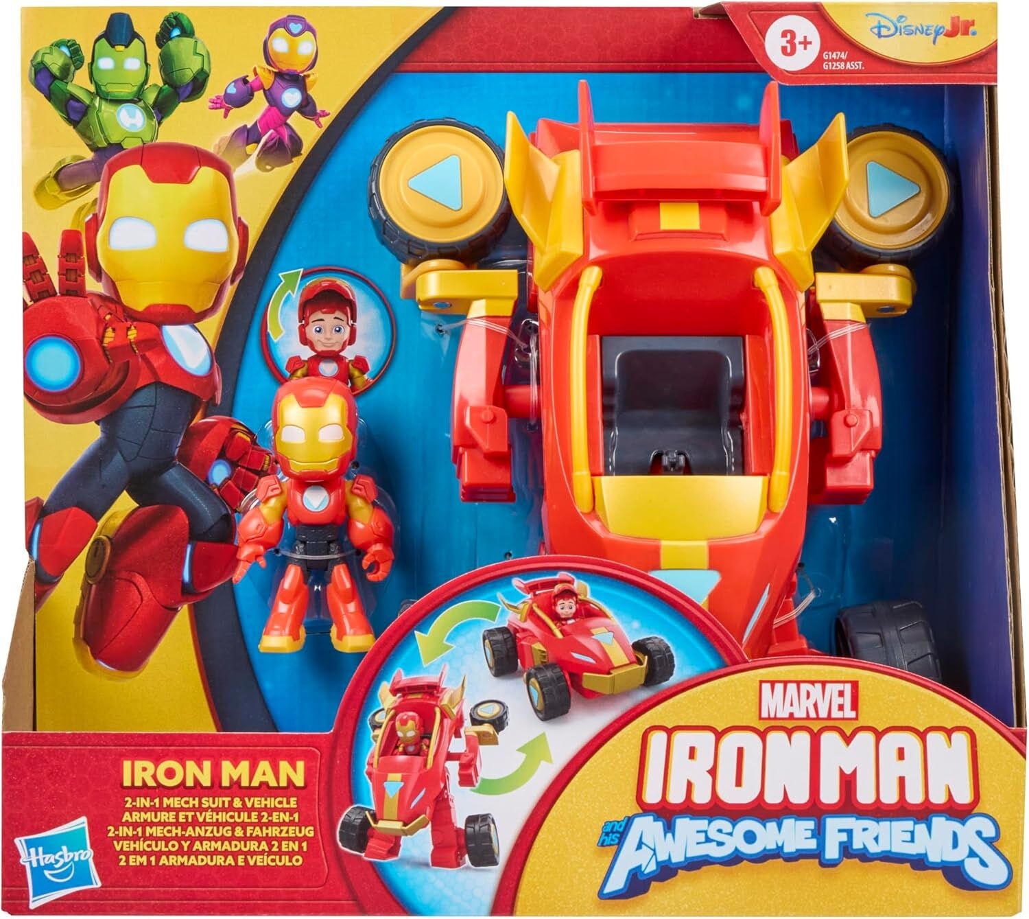 Marvel Iron Man ve Muhteşem Arkadaşları 2'si 1 Arada Mekanik Araç G1474