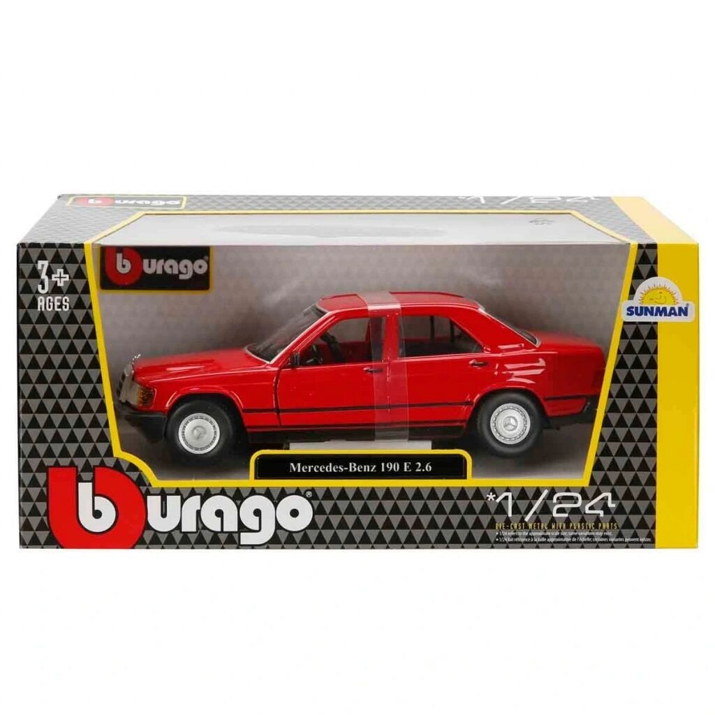 Burago Mercedes-Benz 190 E 2.6 Model Araba 1:24 Kırmızı