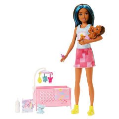 BARBIE BEBEK BAKICISI BEBEĞİ VE AKSESUARLARI OYUN SETLERİ HJY34