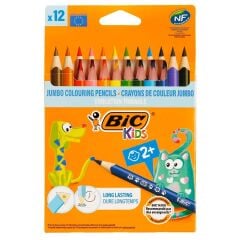 Bic Kids Evolution Jumbo Üçgen Kuru Boya Kalemi 12'li 829735